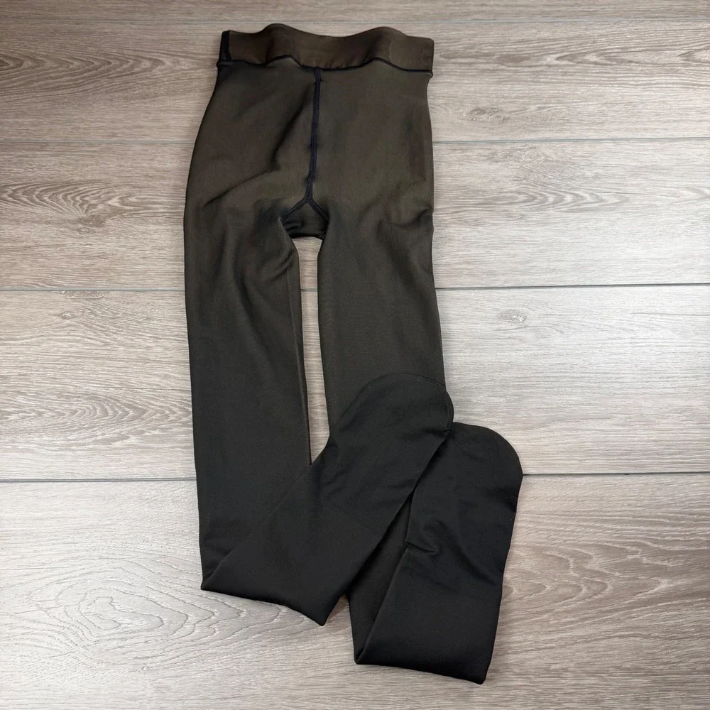 OEAK Womens Fleece Lined Tights High Waist Thermal Pantyhose Black 2XL